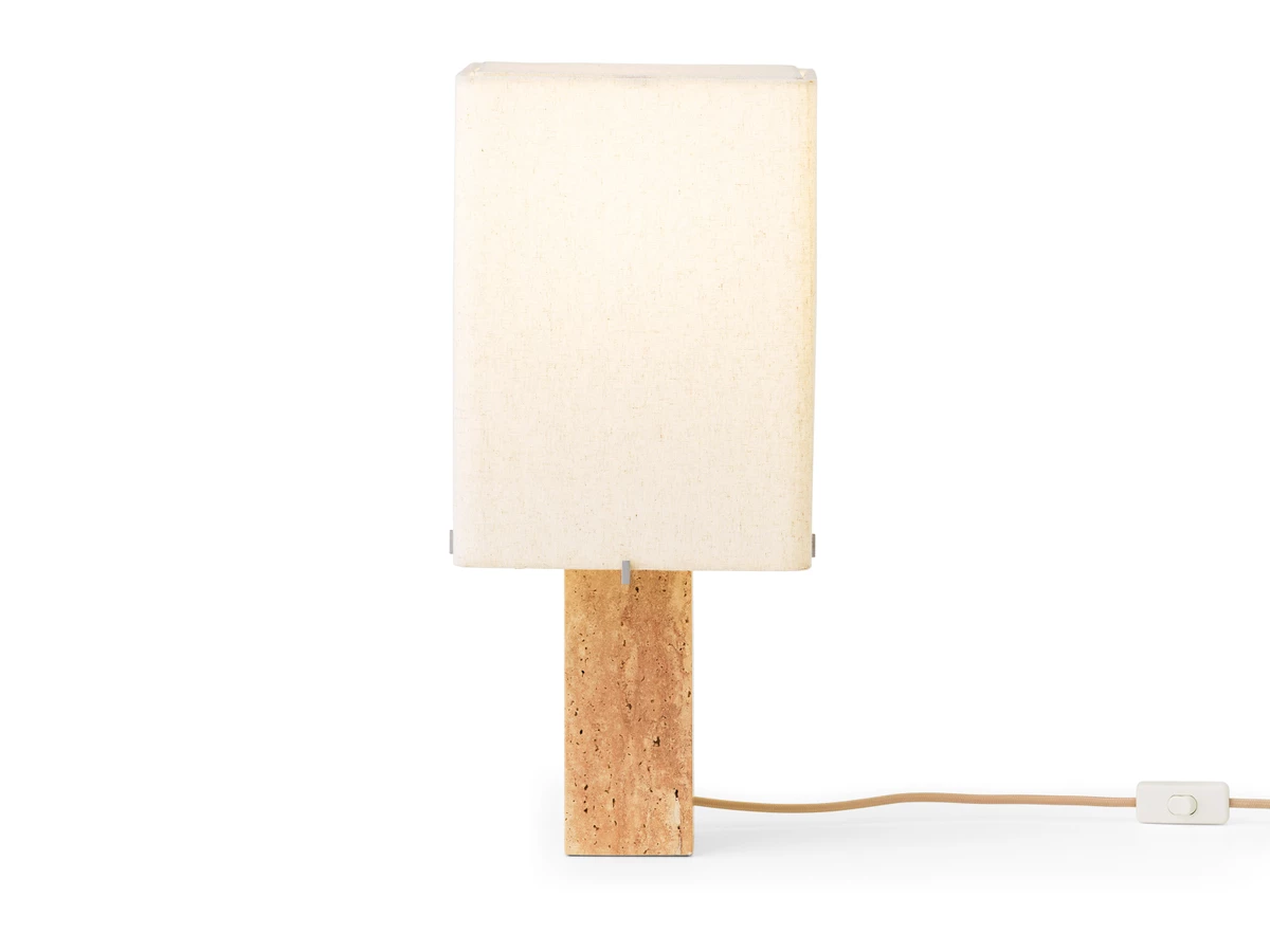 Audo Copenhagen Nonna Table Lamp with Travertine Base - Tall