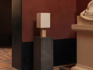 Audo Copenhagen Nonna Table Lamp with Travertine Base - Tall