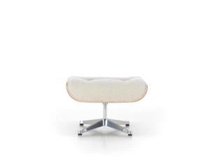 Vitra Eames Lounge Chair & Ottoman - Chestnut - Nubia Fabric