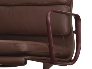 Vitra Eames EA 207 Soft Pad Chair - Leather