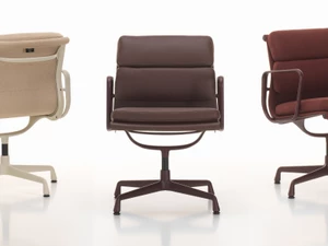 Vitra Eames EA 207 Soft Pad Chair - Leather