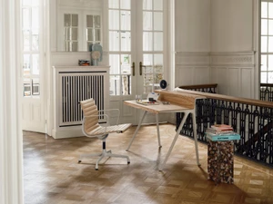 Vitra Eames EA 108 Aluminium Chair - Leather