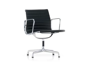 Vitra Eames EA 108 Aluminium Chair - Leather