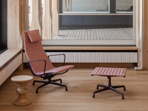 Vitra Eames EA 124 Aluminium Chair & EA 125 Ottoman