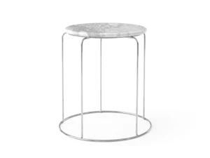 &Tradition VP11 Wire Stool Side Table with Marble Top