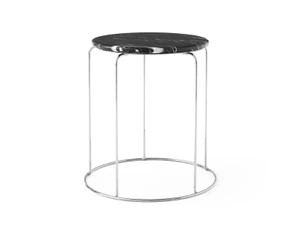 &Tradition VP11 Wire Stool Side Table with Marble Top