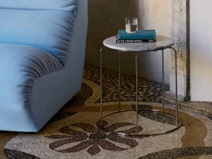 &Tradition VP11 Wire Stool Side Table with Marble Top