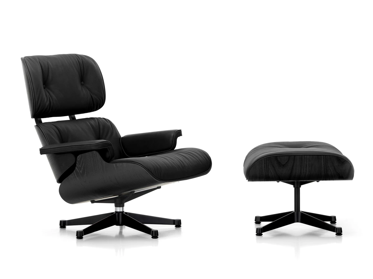 Vitra Eames Lounge Chair & Ottoman - Black Chestnut