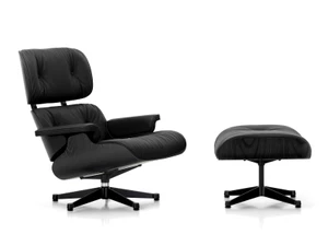 Vitra Eames Lounge Chair & Ottoman - Black Chestnut