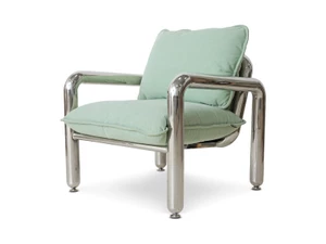 HKLIVING Chrome Lounge Armchair