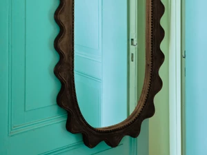 HKLIVING Wooden Ripple Mirror