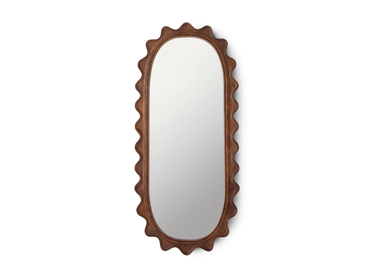 HKLIVING Wooden Ripple Mirror