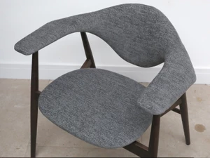 GUBI Masculo Dining Chair - Grey Fabric - Set of 4 - Ex-Display