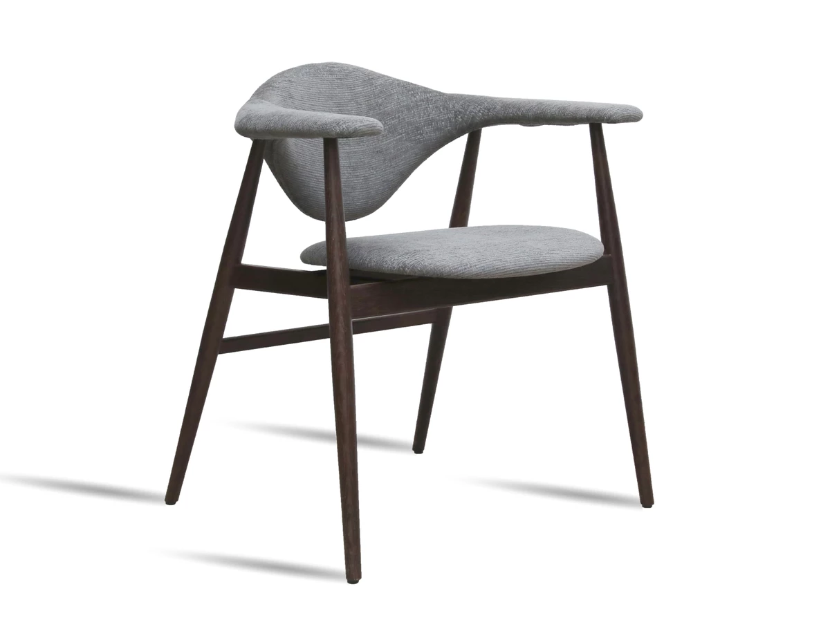 GUBI Masculo Dining Chair - Grey Fabric - Set of 4 - Ex-Display