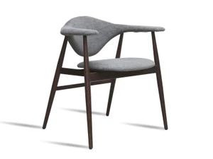 GUBI Masculo Dining Chair - Grey Fabric - Set of 4 - Ex-Display