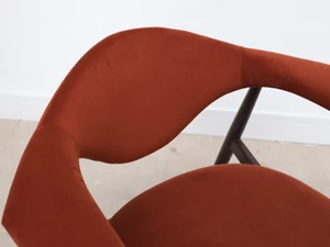 GUBI Masculo Dining Chair - Brown Fabric - Set of 4 - Ex-Display