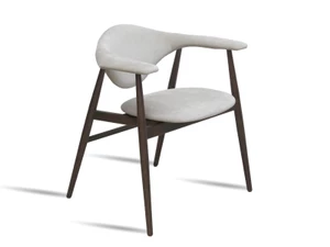 GUBI Masculo Dining Chair - Cream Fabric - Set of 4 - Ex-Display