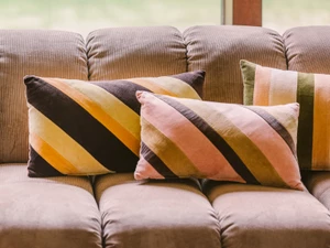 HKLIVING Striped Velvet Cushion