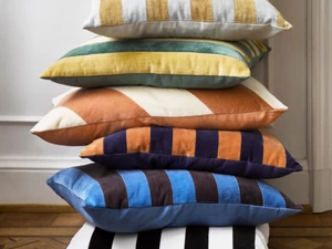 HKLIVING Striped Velvet Cushion