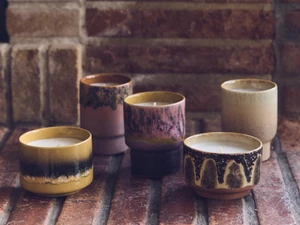 HKLIVING 70s Ceramics: Small Scented Candle - Kyoto