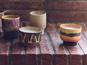 HKLIVING 70s Ceramics: Small Scented Candle - Tulum