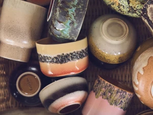 HKLIVING 70s Ceramics: Small Scented Candle - Tulum