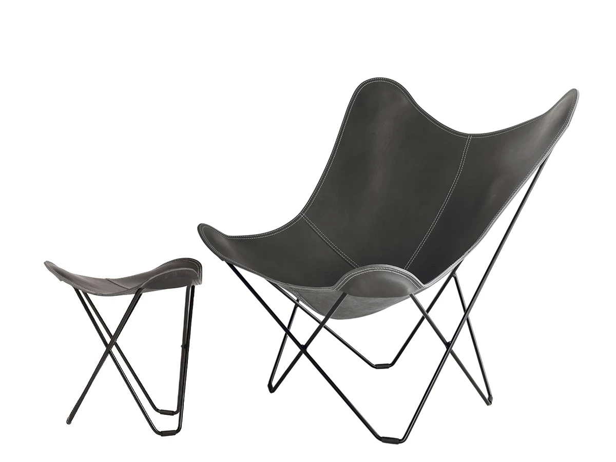 Cuero Design Leather Butterfly Chair – Pampa Mariposa & Flying Goose Stool