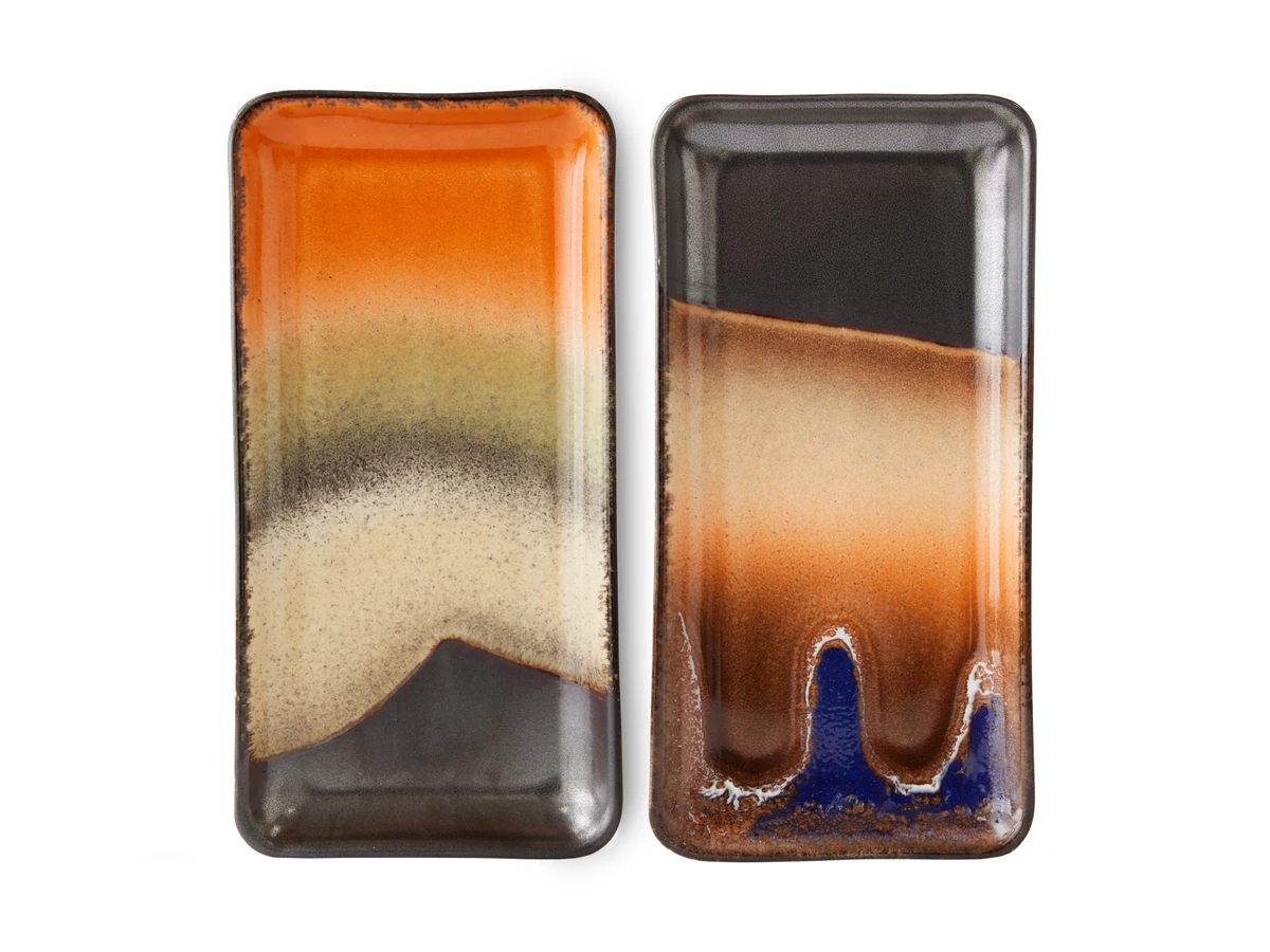HKLIVING 70s Ceramics: Small Trays - Set of 2