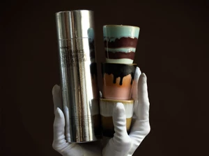 HKLIVING 70s Ceramics: Christmas Special Mini Candles - Set of 3