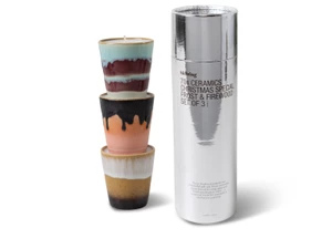 HKLIVING 70s Ceramics: Christmas Special Mini Candles - Set of 3