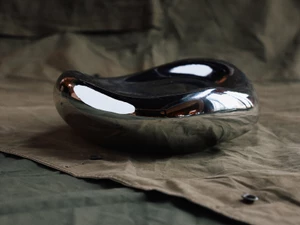 HKLIVING Gleam Glass Bowl - Chrome