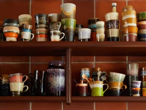 HKLIVING 70s Ceramics: Cappuccino Mugs - Verve - Set of 4