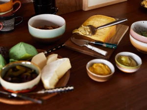 HKLIVING 70s Ceramics: Noodle Bowls - Geyser - Set of 4