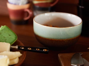 HKLIVING 70s Ceramics: Noodle Bowls - Geyser - Set of 4