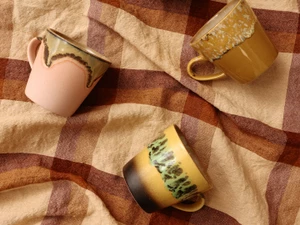 HKLIVING 70s Ceramics: Americano Mugs - Radiant - Set of 4