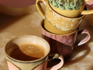 HKLIVING 70s Ceramics: Americano Mugs - Radiant - Set of 4