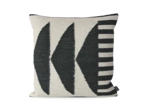 Ferm Living Kelim Cushion - Black Triangles - Ex-Display
