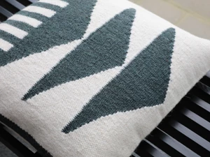 Ferm Living Kelim Cushion - Black Triangles - Ex-Display