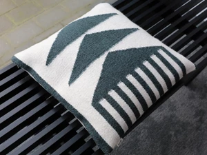 Ferm Living Kelim Cushion - Black Triangles - Ex-Display