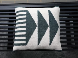 Ferm Living Kelim Cushion - Black Triangles - Ex-Display