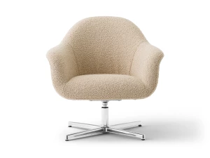 Audo Copenhagen Harbour Swivel Lounge Chair - Star Base