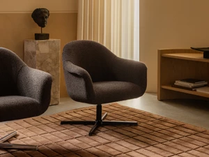 Audo Copenhagen Harbour Swivel Lounge Chair - Star Base