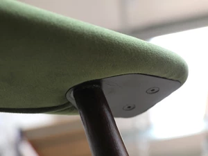  GUBI Masculo Dining Chair - Green Fabric - Ex-Display