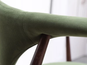  GUBI Masculo Dining Chair - Green Fabric - Ex-Display
