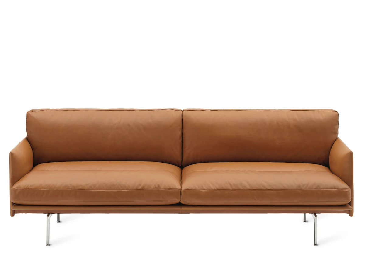 Muuto Outline Soft 3 Seater Sofa - Leather