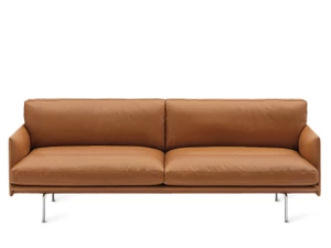 Muuto Outline Soft 3 Seater Sofa - Leather