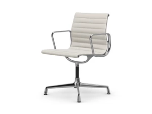 Vitra Eames EA 104 Aluminium Swivel Chair - Leather
