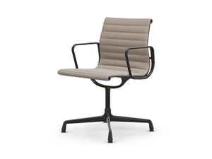 Vitra Eames EA 104 Aluminium Swivel Chair - Leather