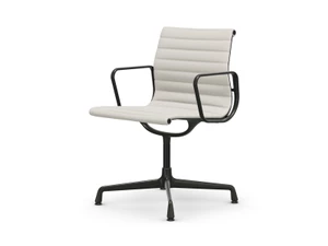 Vitra Eames EA 104 Aluminium Swivel Chair - Leather