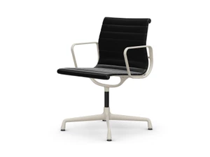 Vitra Eames EA 104 Aluminium Swivel Chair - Leather